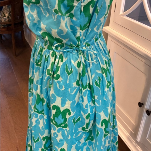 Talbot Petite Ikat Medallion Tiered Maxi Dress - Picture 8 of 14